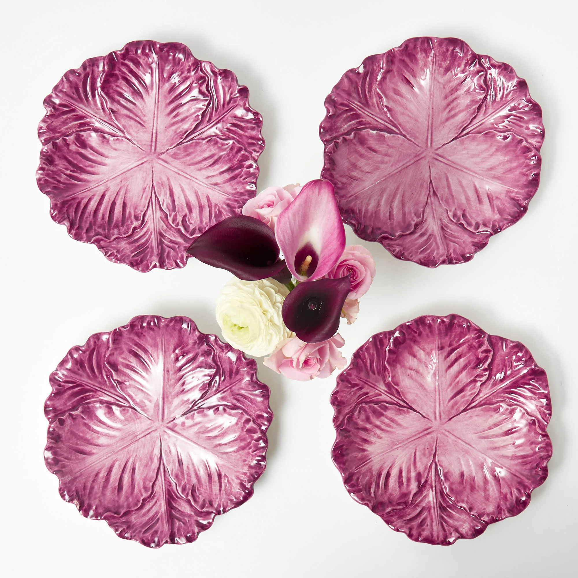 Serena Aubergine Cabbage Starter Plates (Set of 4) - Image 14