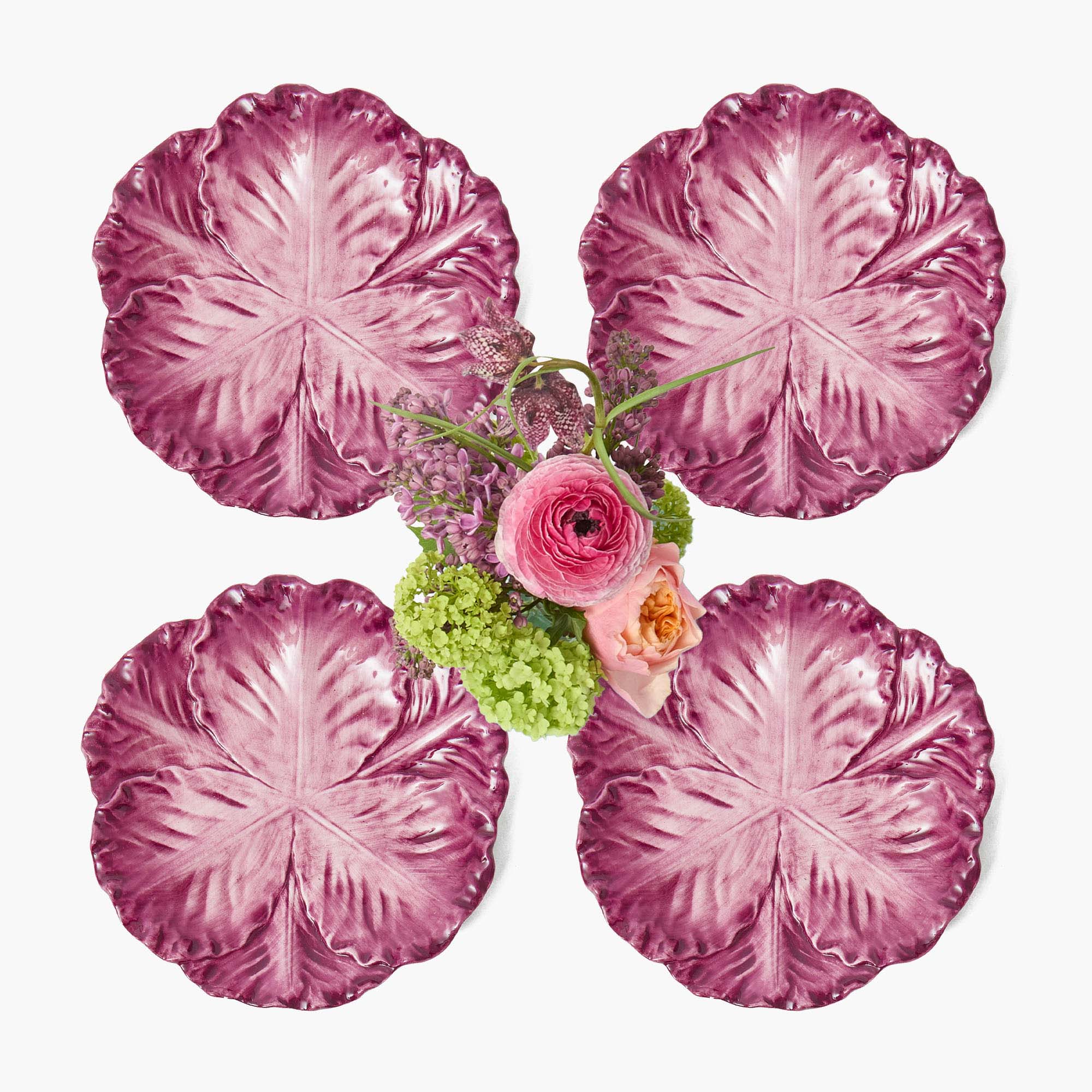 Serena Aubergine Cabbage Starter Plates (Set of 4) - Image 7
