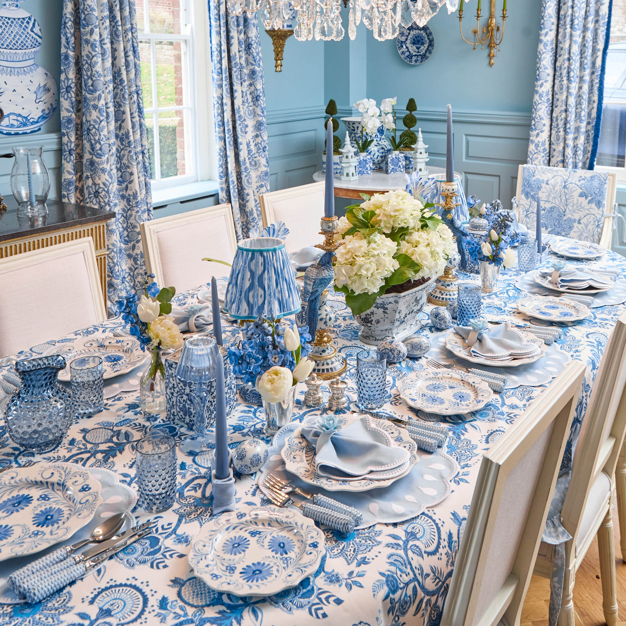 Soft Blue Fiore Napkin Rings (Set of 4) - Image 10