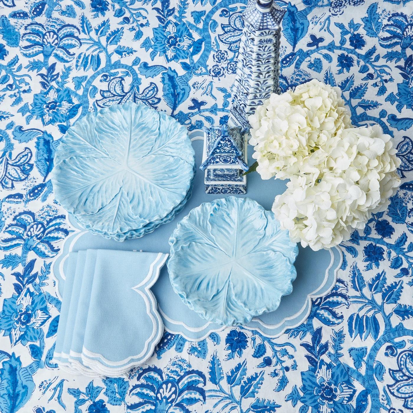 Serena Cornflower Blue Napkins (Set of 4) - Image 13