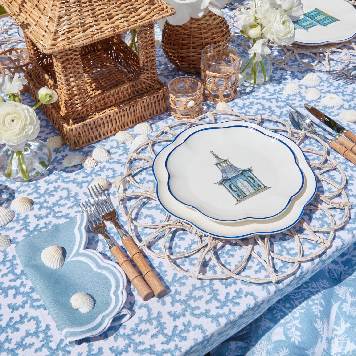 Serena Cornflower Blue Napkins (Set of 4) - Image 4