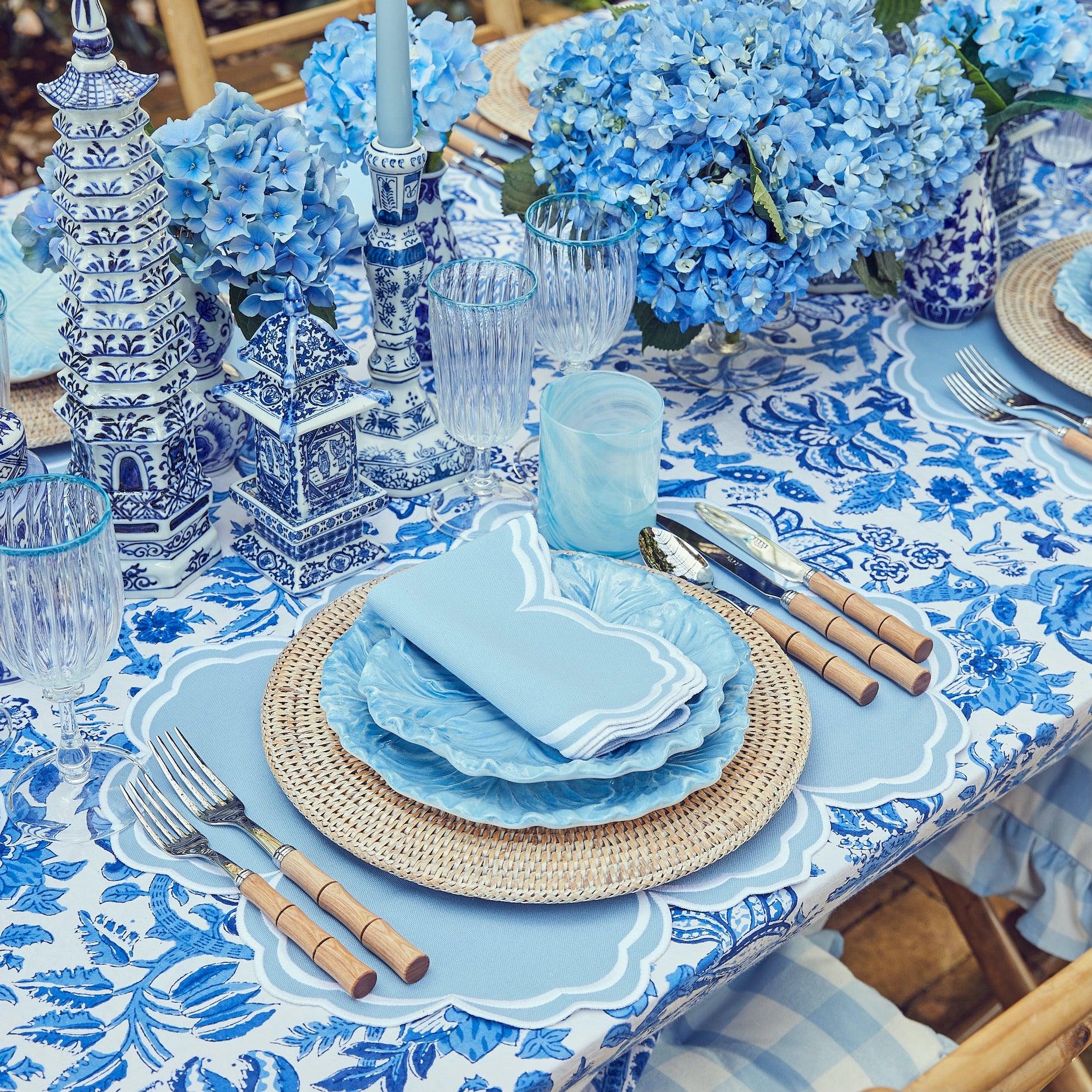 Serena Cornflower Blue Napkins (Set of 4) - Image 5