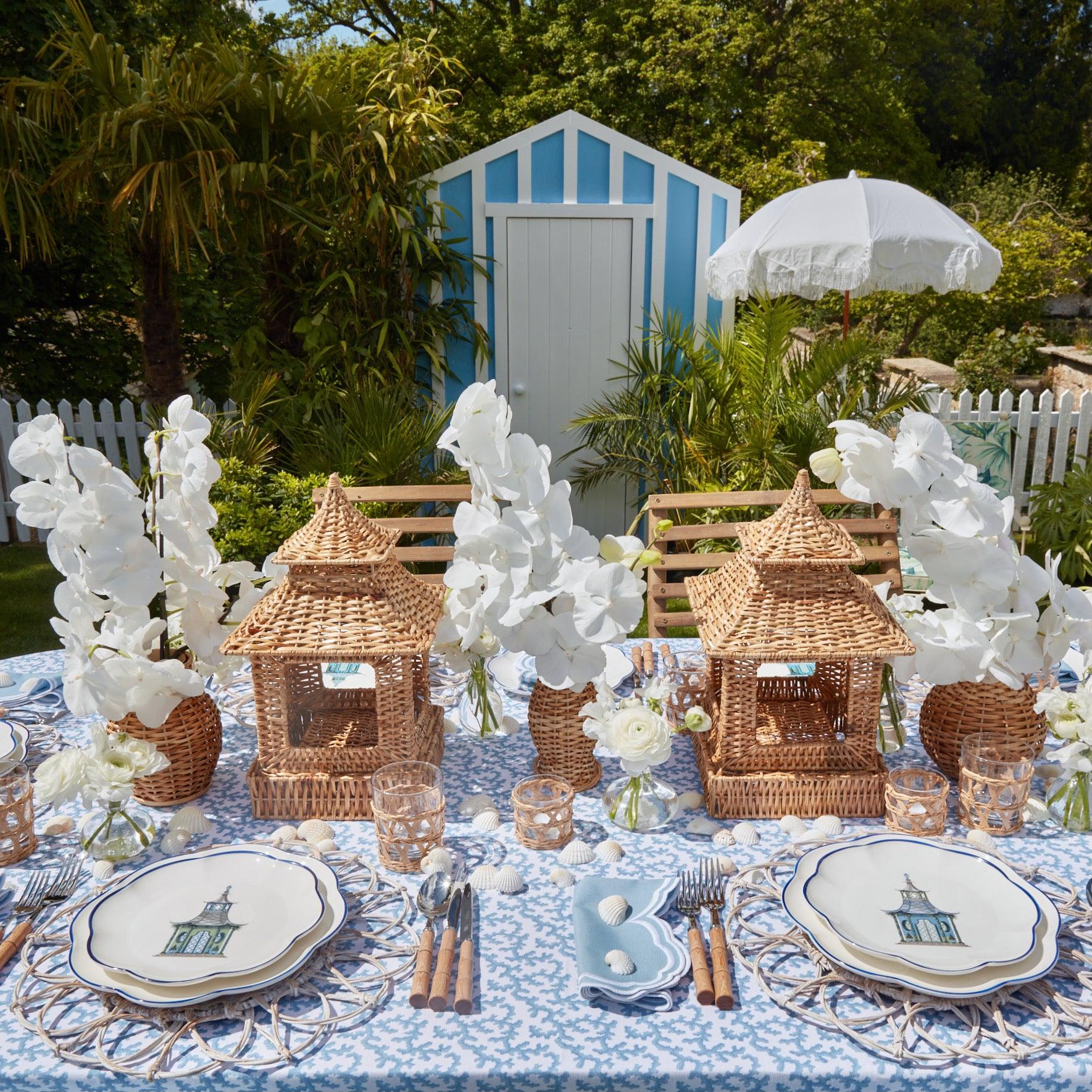 Serena Cornflower Blue Napkins (Set of 4) - Image 8