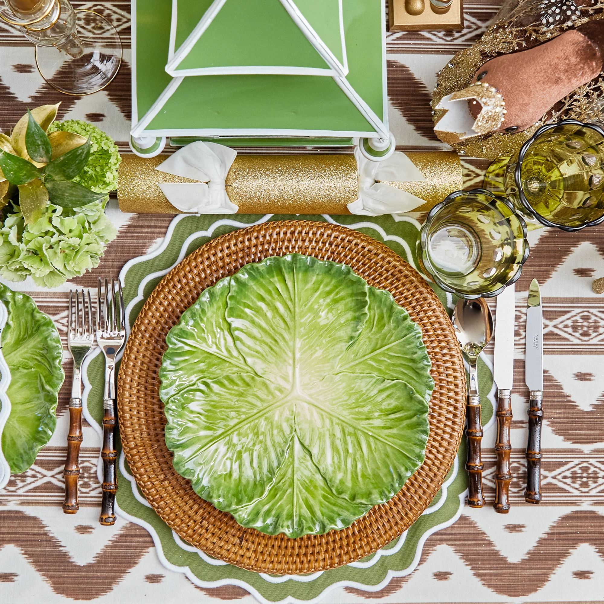 Serena Green Cabbage Dinner Plate - Image 6