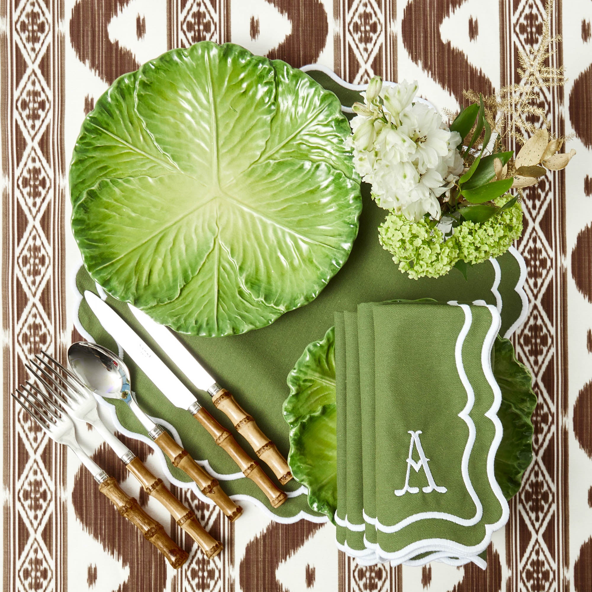 Serena Green Cabbage Dinner Plate - Image 5