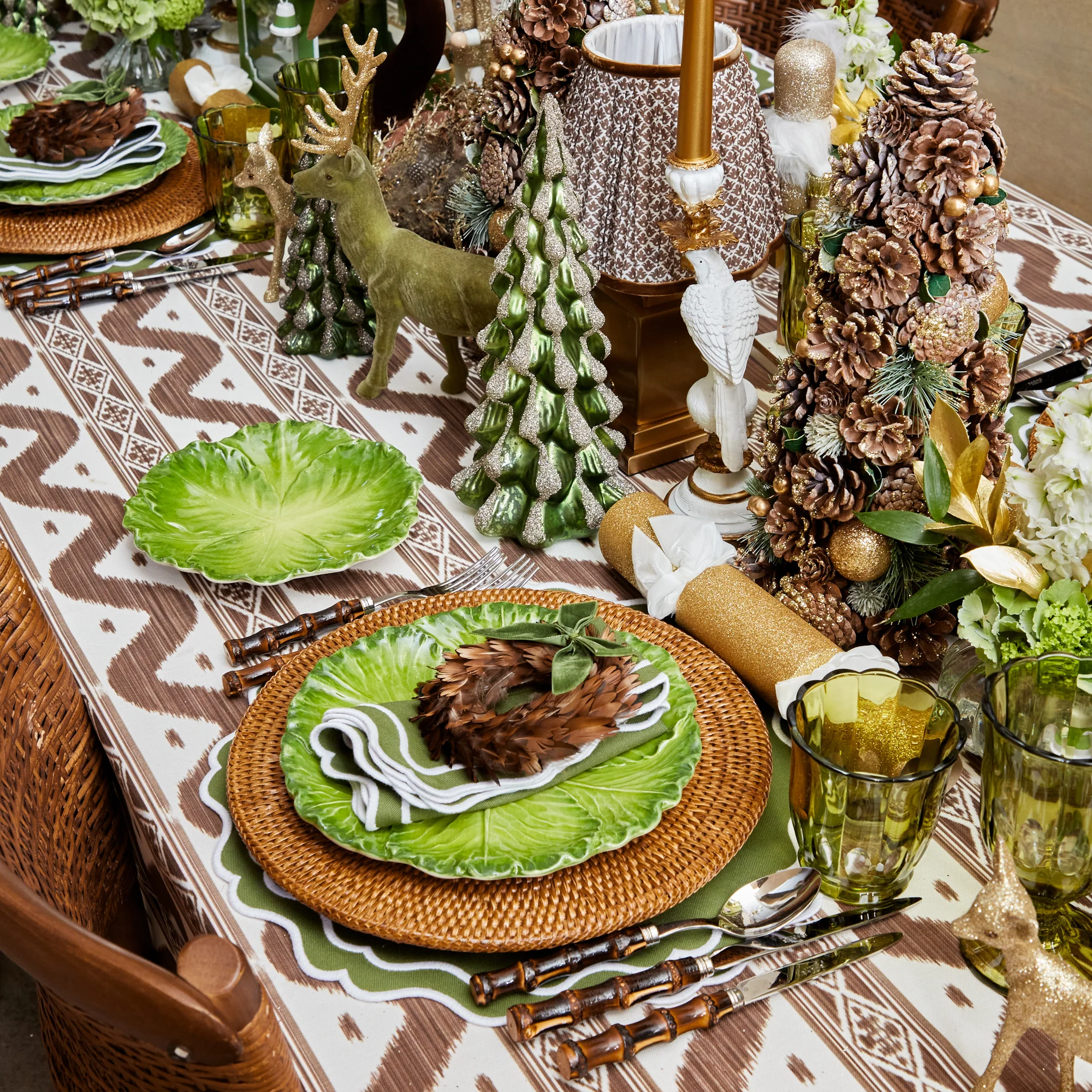 Serena Green Cabbage Dinner & Starter Plates (Set of 8) - Image 11