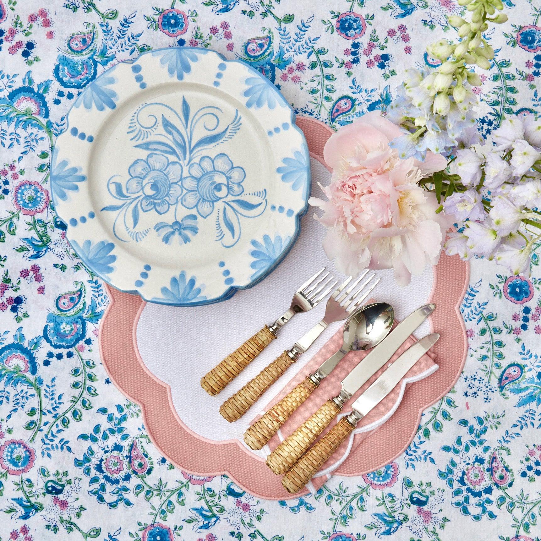 Seville Blue Gardênia Dinner Plate (set of 4) - Image 12