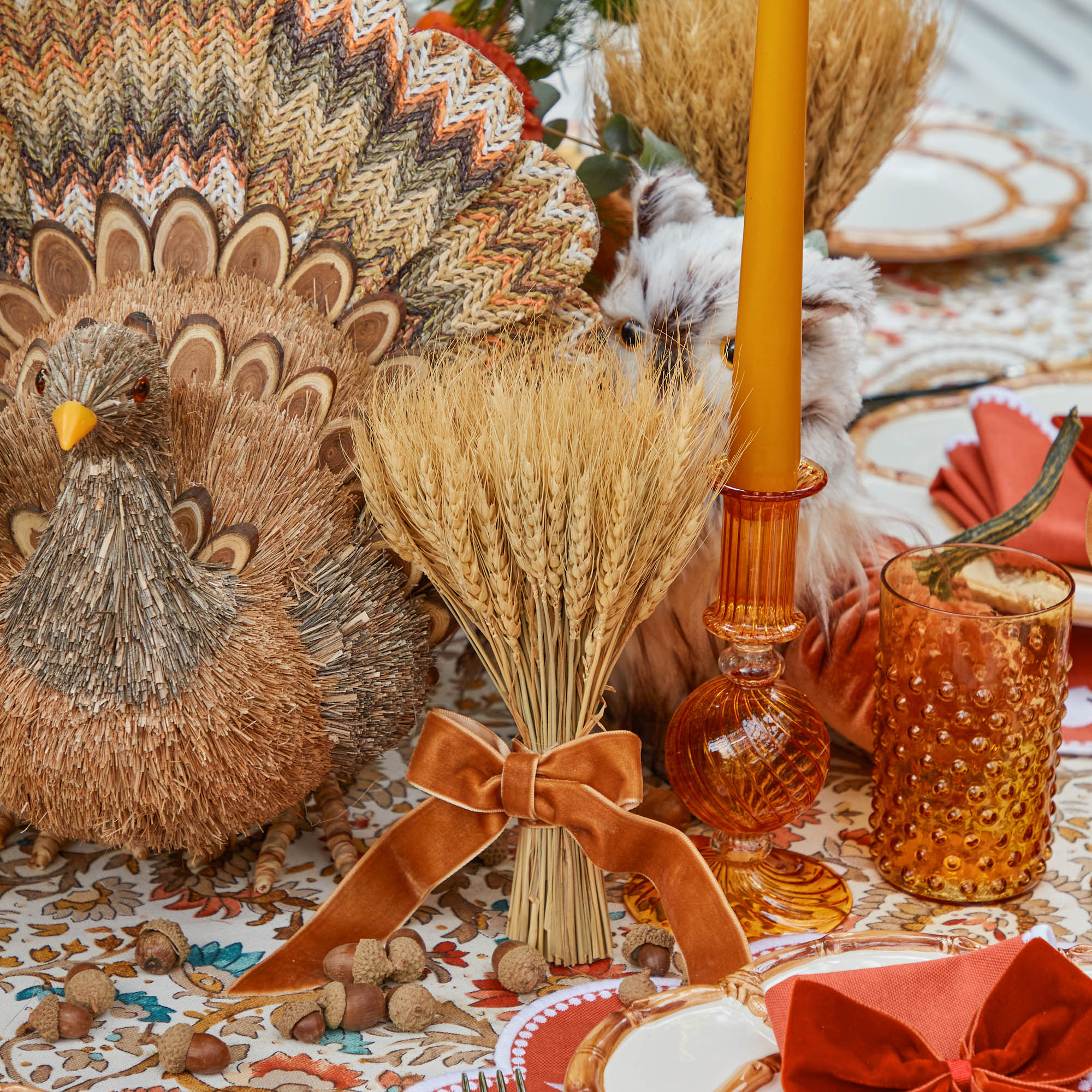 Small Camille Orange Candle Holder (Pair) - Image 5