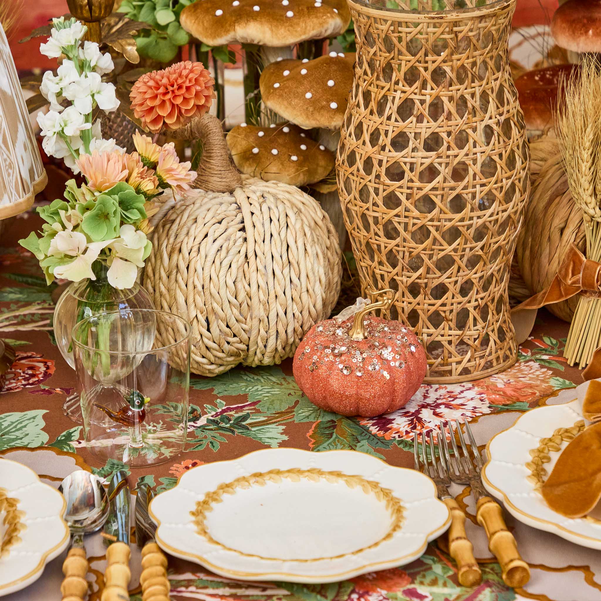 Small Orange Glitter Pumpkins (Set of 8) - Image 5