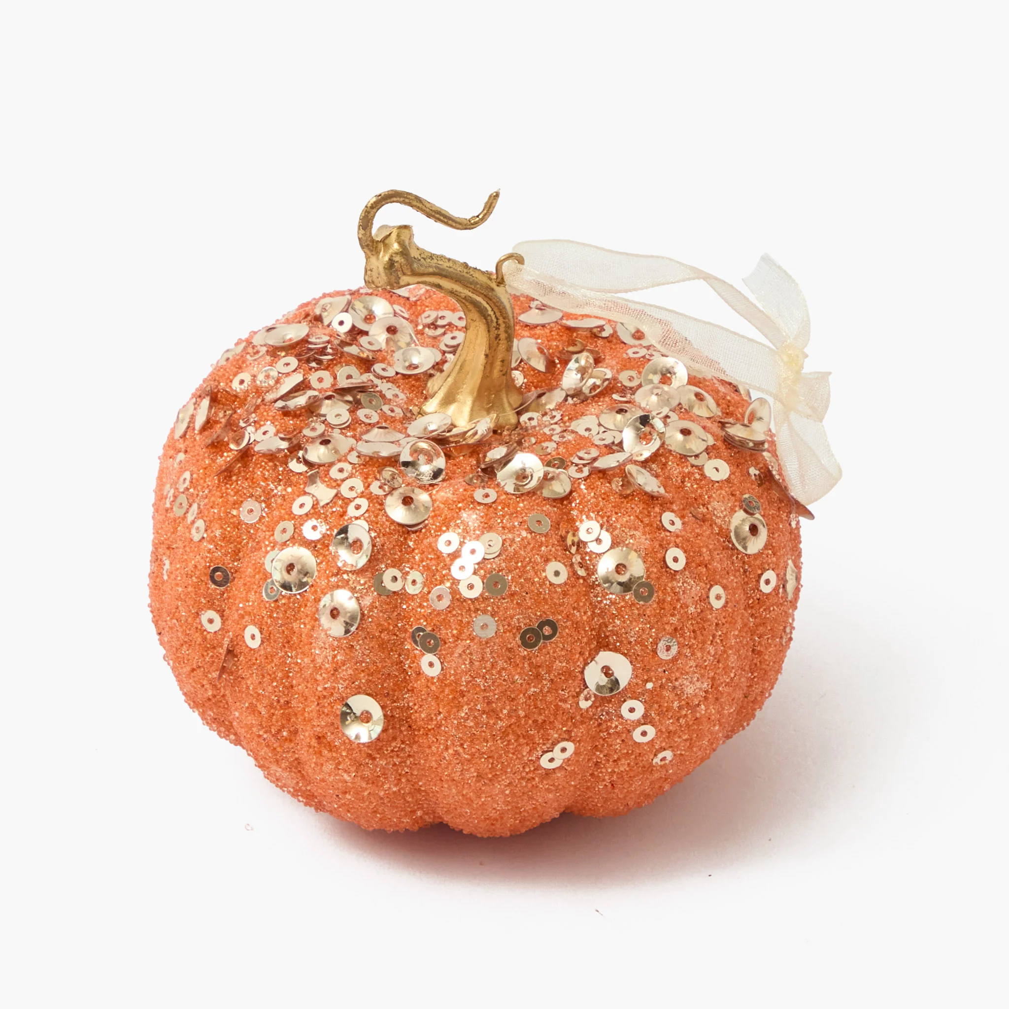 Small Orange Glitter Pumpkins (Set of 8) - Image 6