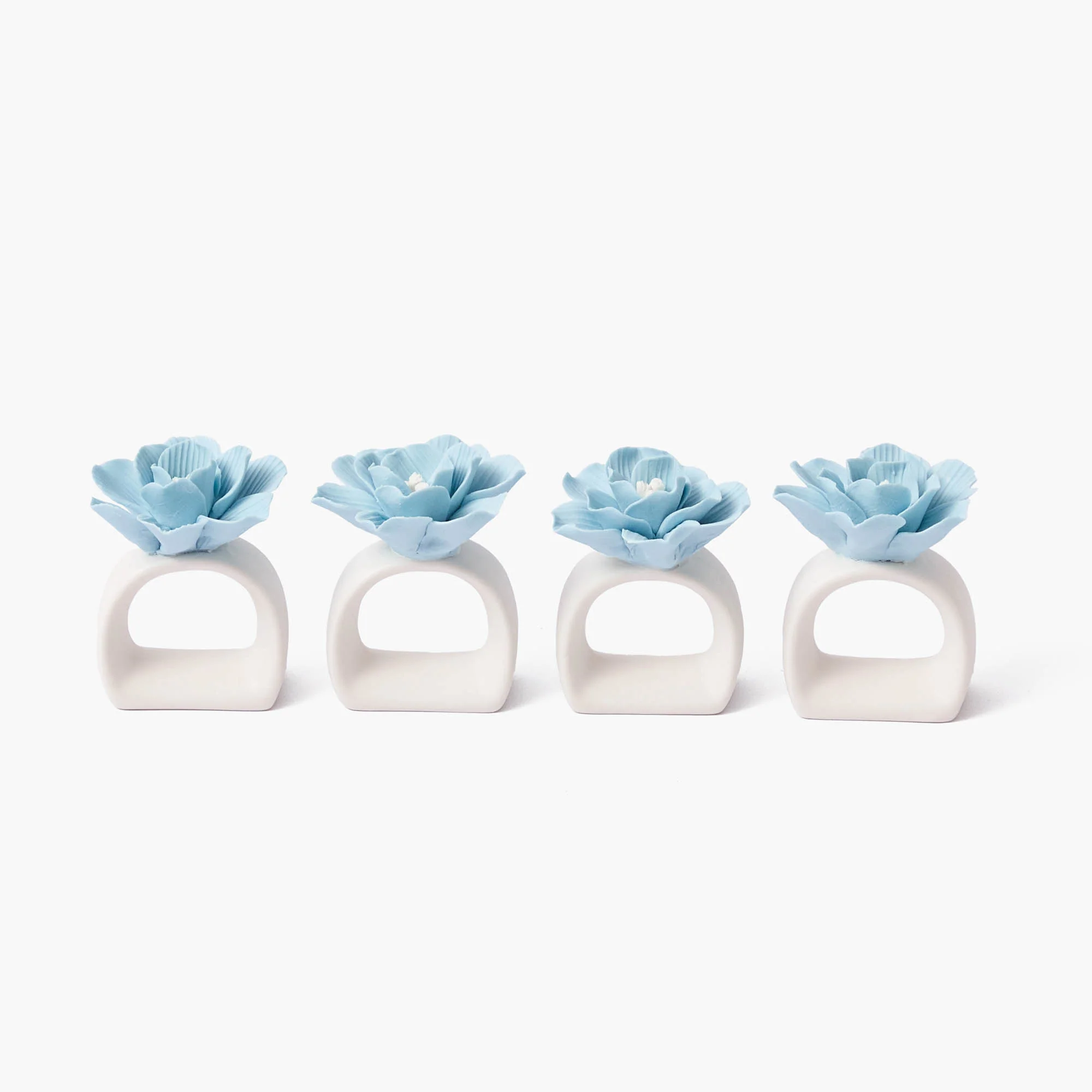 Soft Blue Fiore Napkin Rings (Set of 4) - Image 12