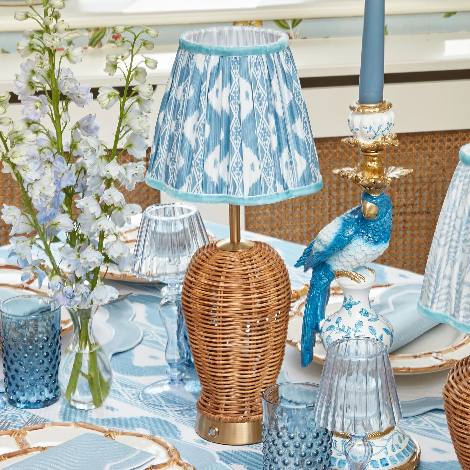 Blue Ikat Lampshade (18cm) - Image 20