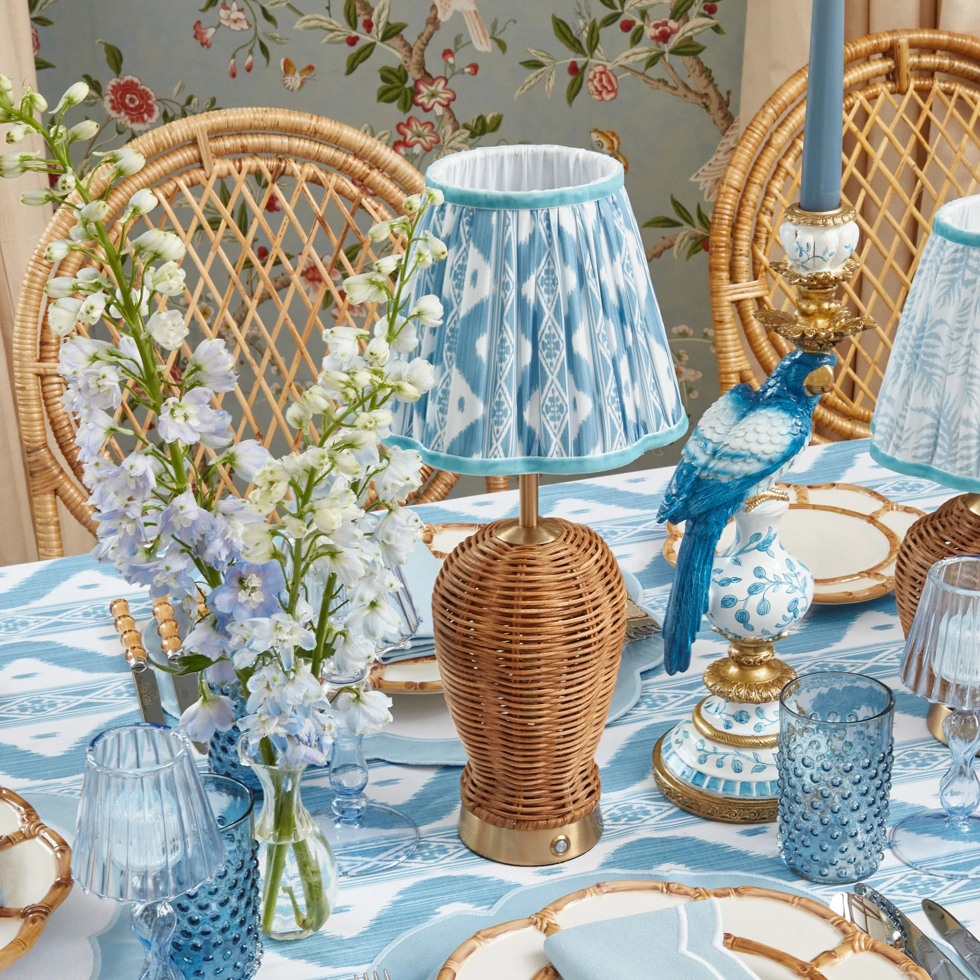 Blue Ikat Lampshade (18cm) - Image 22