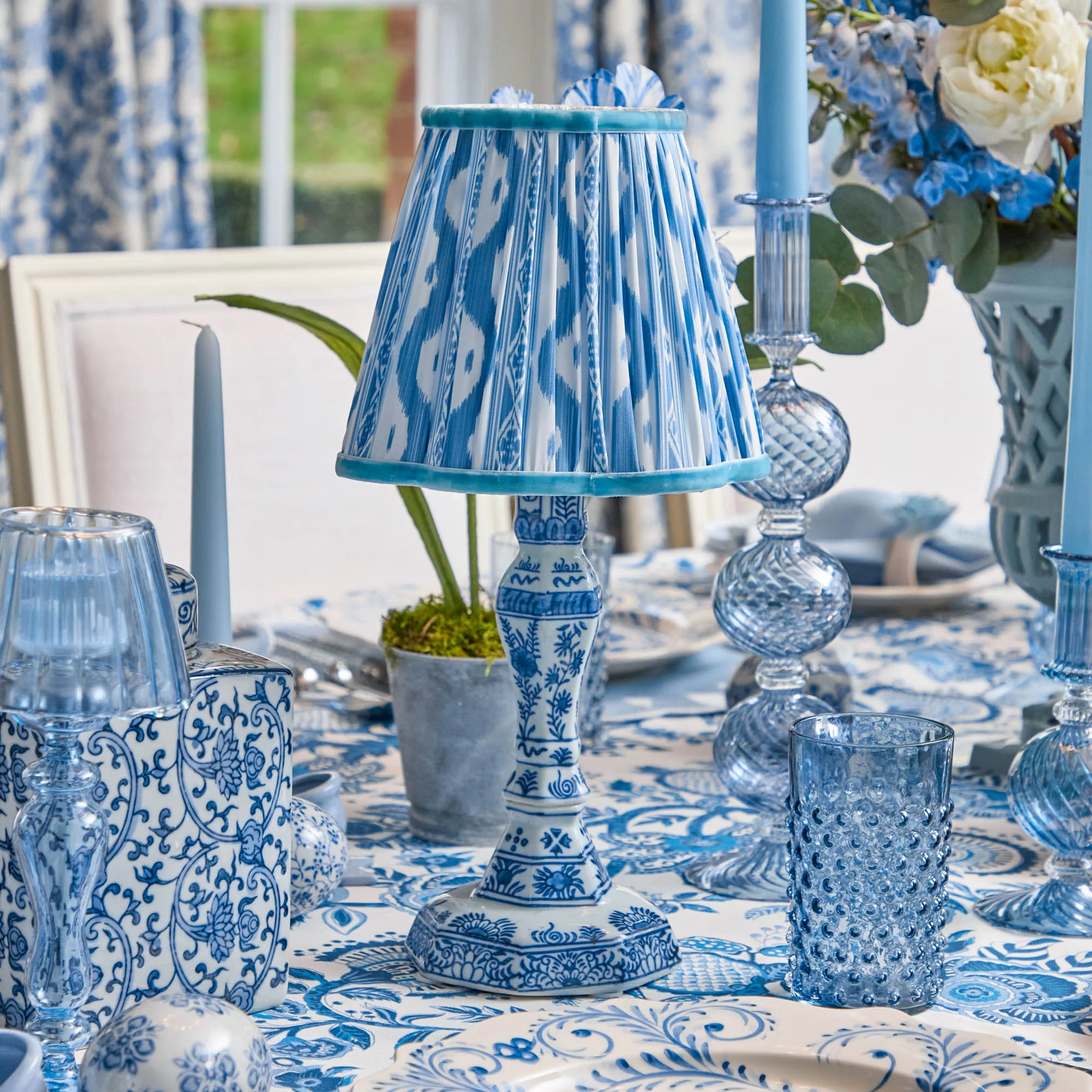 Blue Ikat Lampshade (18cm) - Image 6