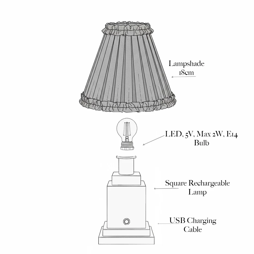 Square Rechargeable Lamp - Image 11