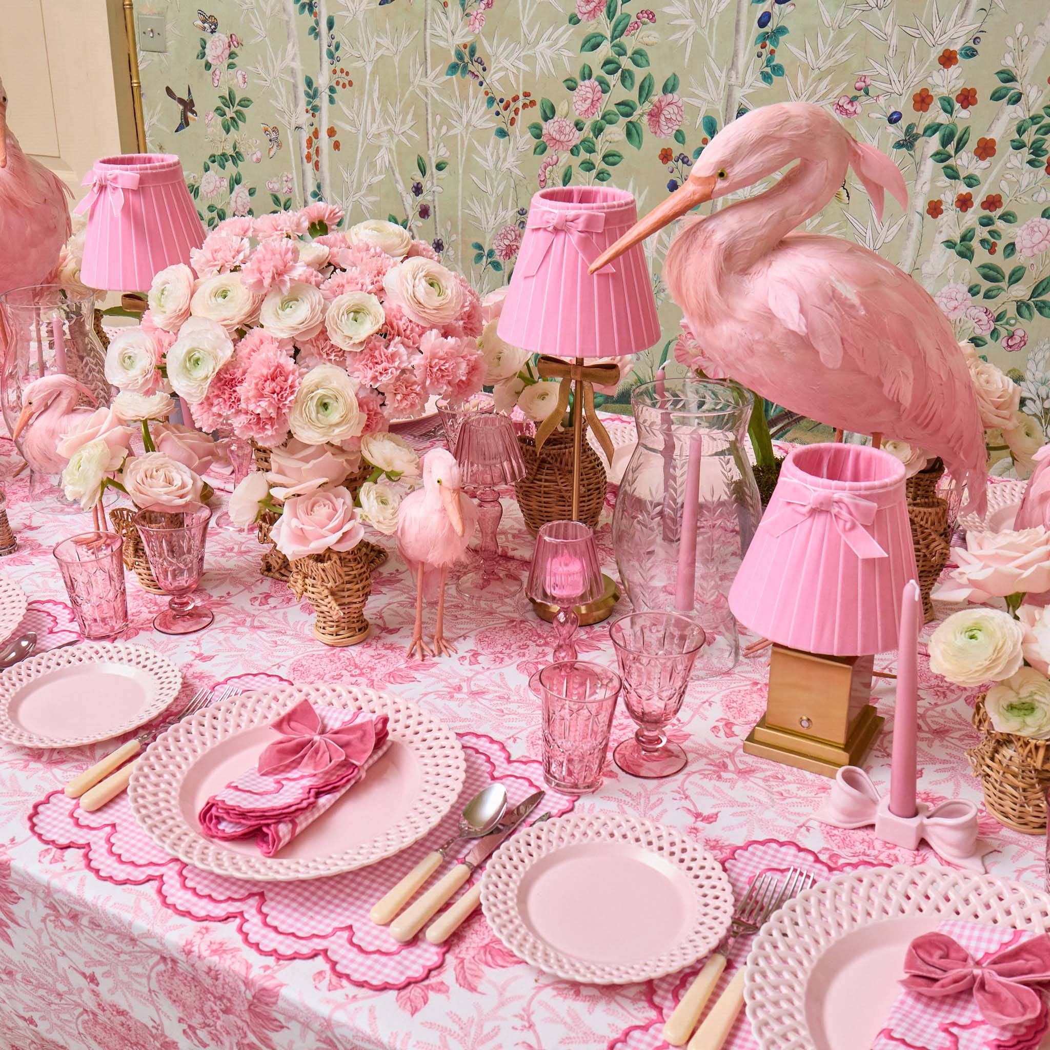 Tall Marilyn Bow Rechargeable Lamp with Pink Velvet Bow Shade (18cm) - Image 7