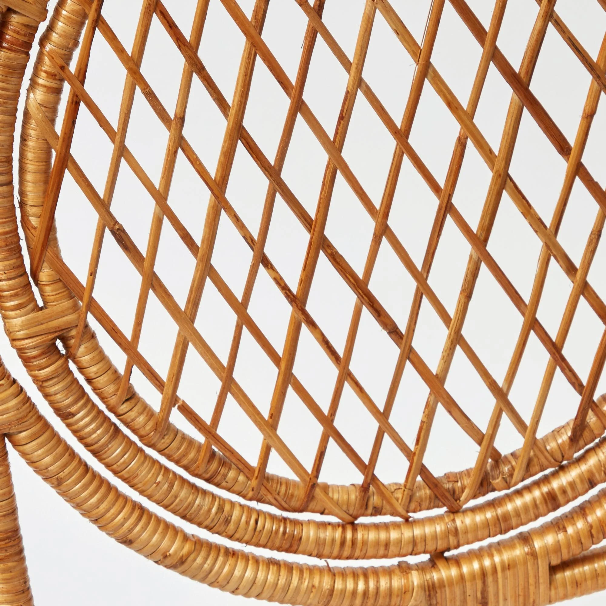 Vivienne Rattan Chair with Ikat Seat Pad Cushion - Image 5