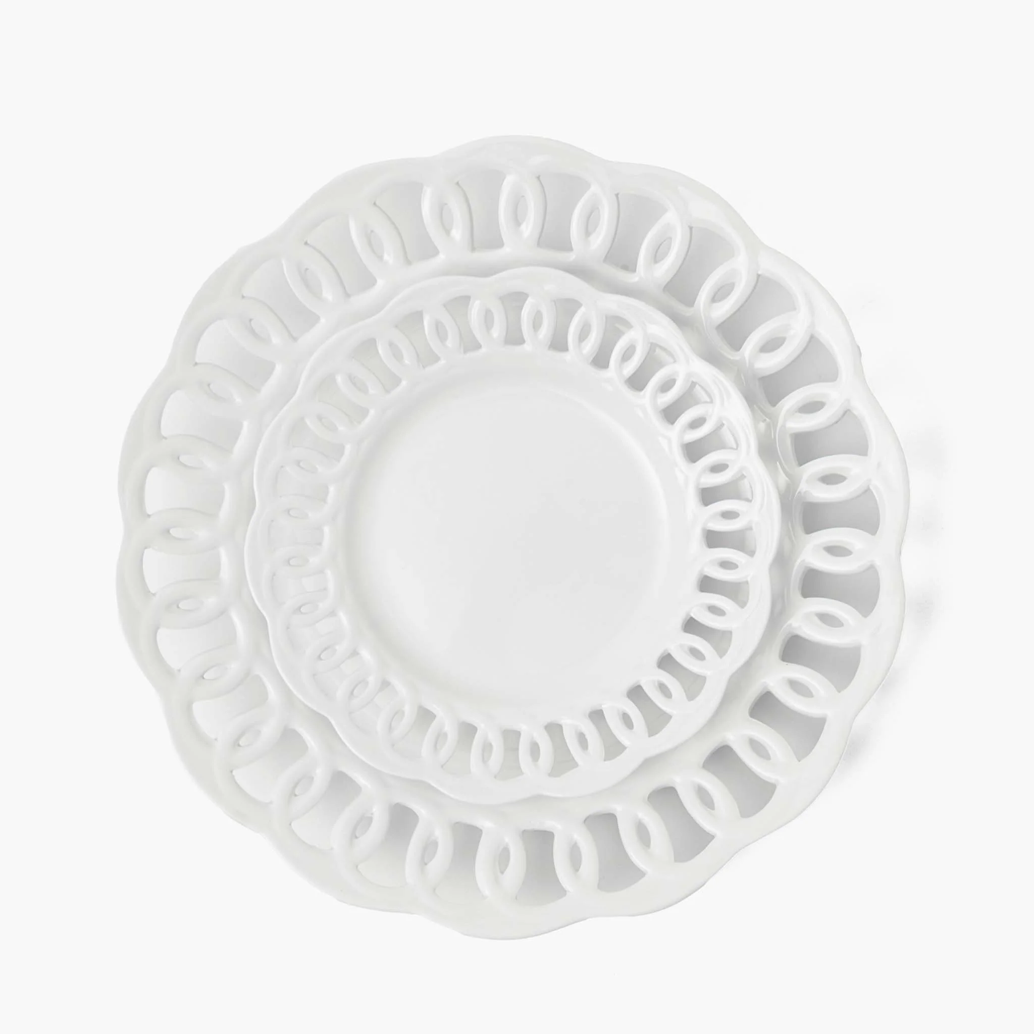 White Lace Dinner & Starter Plates (Set of 8) - Image 19