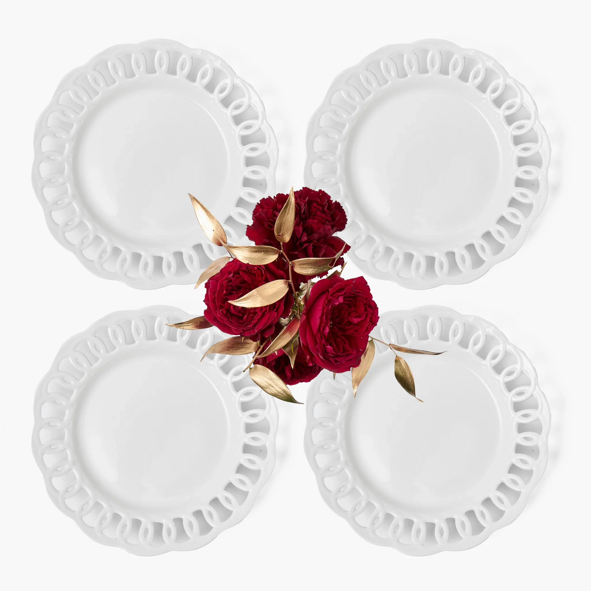 White Lace Starter Plates (Set of 4) - Image 7