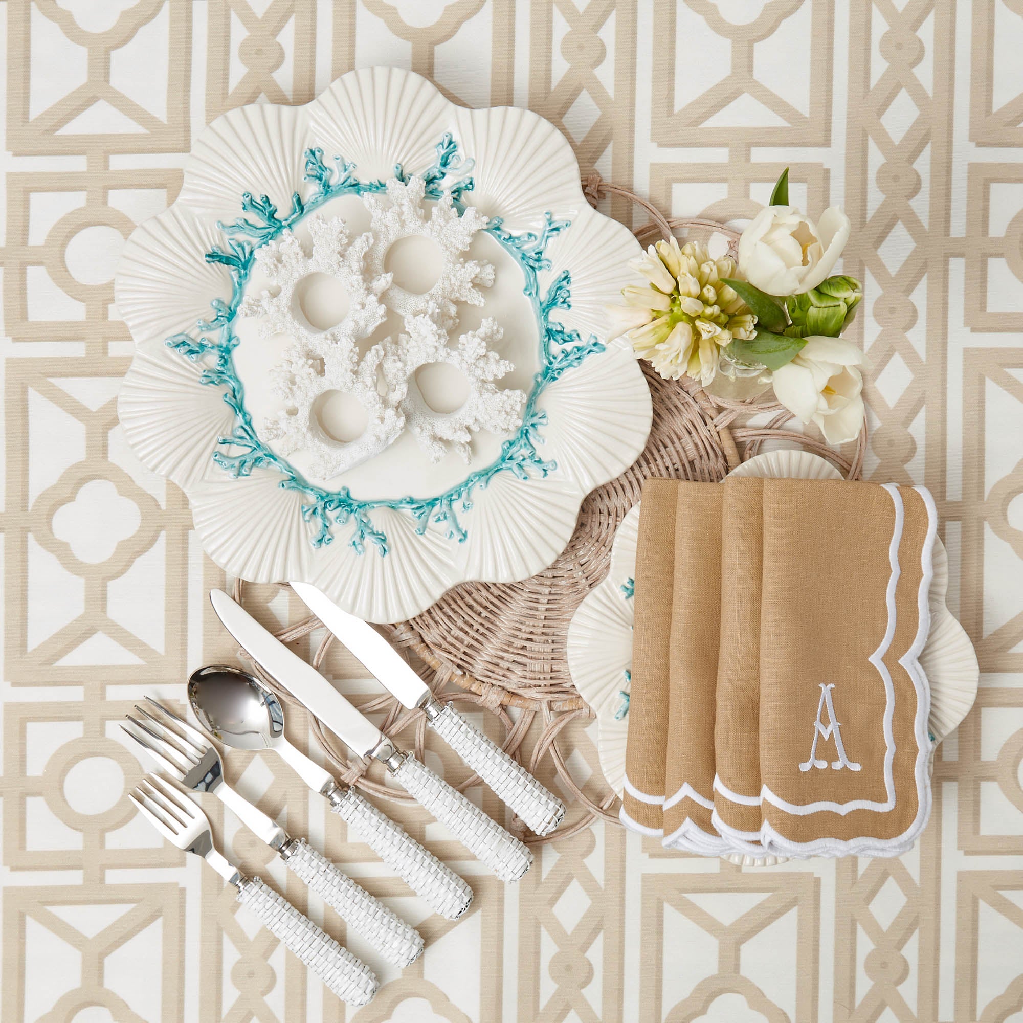 White Rattan Cutlery (5 Piece) - Image 9